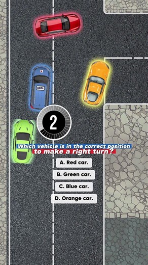 Which car is in the correct postion? #driving #drivingexam #quiz #drivingtest #drivinglicense