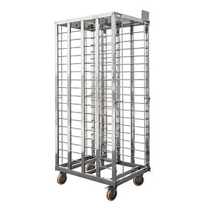 [Hot Item] Stainless Steel 17-Tier Serving Kitchen Trolley Rolling Trolley 17-Shelf Utility Cart for Catering Trolley