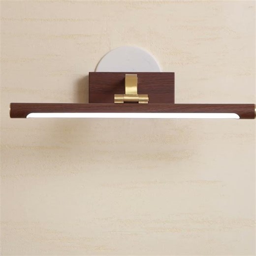 Walnut Linear LED Wall Light – Warm Wood Tone, Sleek Linear Illumination