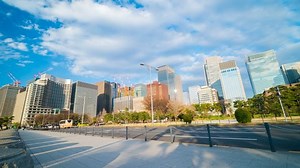 time lapse of traffic and urban life in Tokyo, Japan