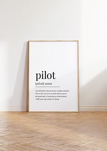 Affiche pilote impression numérique définition cadeau citation art mural aviation drôle sens téléchargement imprimable déco - Etsy France
