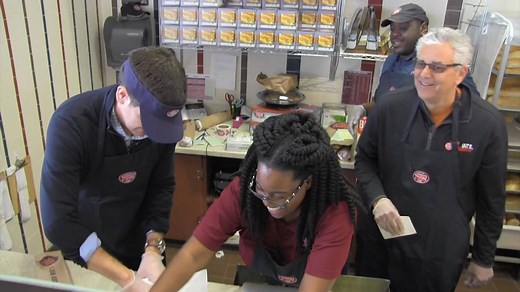 Can Jamie and Stoney handle working at Jersey Mike's? They went behind the counter for the Day of Giving. 100% of sales go to local charities and Metro-Detroit locations chose Beaumont's Student Heart Check. | 97.1 The Ticket