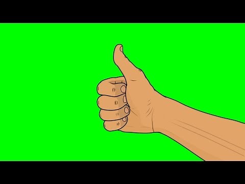 Animated Hand Giving Thumbs Up #1 ~ Green Screen
