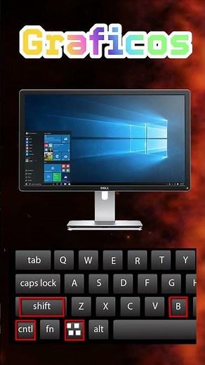 ⚡ PANTALLA NEGRA PC SOLUCION !!! control +shift + windows + B #short 1
