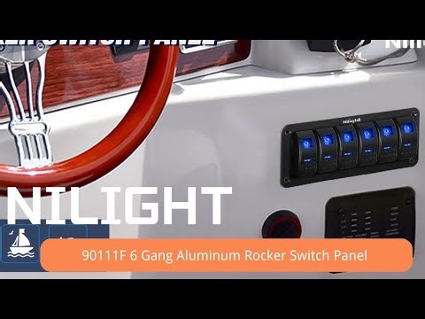 🔌⚙️ Nilight 6 Gang Aluminum Rocker Switch Panel | Pre-Wired, Blue Backlit Control for 12V/24V Builds