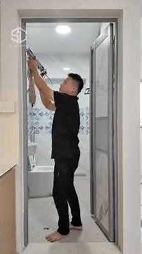 Make your bathroom feel brand new! ✨Check out this Slide & Swing Toilet Door installation.