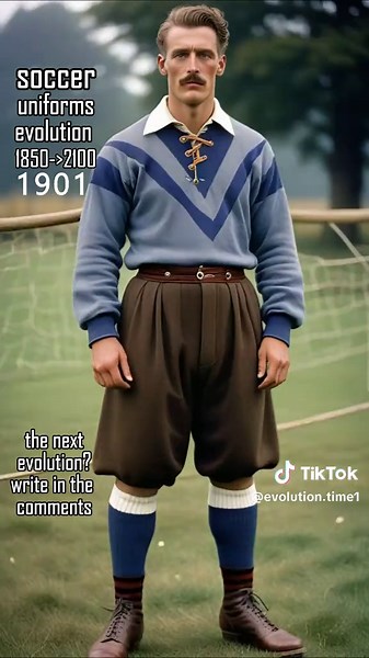 Evolution Time (@evolution.time1) - Evolution of Soccer Uniforms: 1850 to 2100