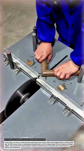 Smart Cutting Process Using Table Saw and Custom Jig | Educational Industrial Video.