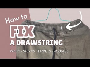How to Fix a Drawstring | Get a String Back Out of Waistband | Retract Pants Shorts Hoodies Jackets