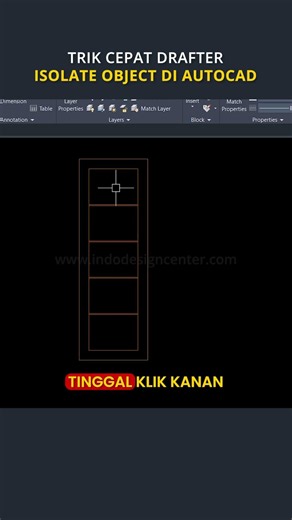 Cuma 1 menit! Cara Mudah Isolate Objek di AutoCAD. #autocad #desainrumah
