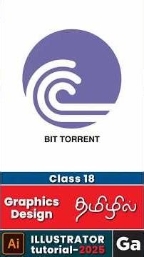 shorts class 18 | BITTORENT Logo tutorial in illustrator | Educational Video in Easy steps