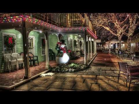 Winter Ambience, Christmas instrumental music, snow falling, Christmas songs, wind sound