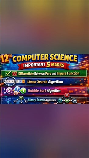 12 Computer Science | Important 5 Marks