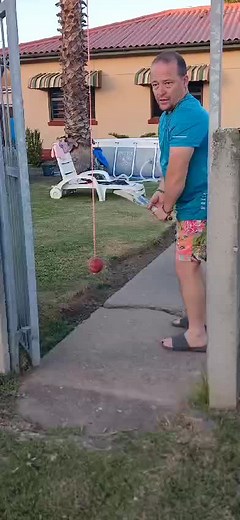 Cricket Practice Session in a Residential Area