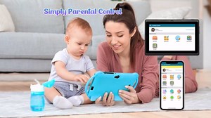 Kids Tablet, 7 inch Tablet for Kids, 32GB ROM 3GB RAM Android 11.0 Toddler Tablet with 2.4G WiFi, GMS,Parental Control, Education APP, Dual Camera, Shockproof Case, Blue