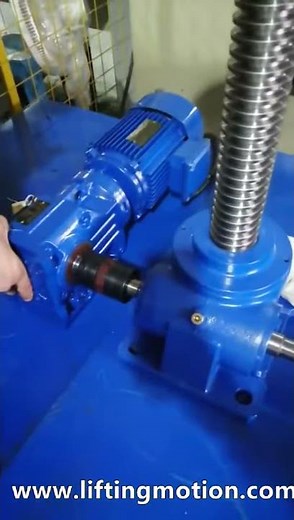 motorised screw jack with motor and Gear Reducers function testing before shipment