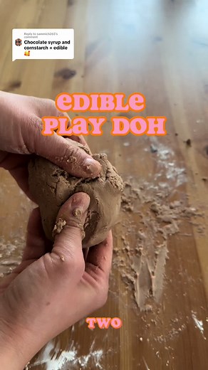 Edible Playdough Recipe with Chocolate Syrup for Kids