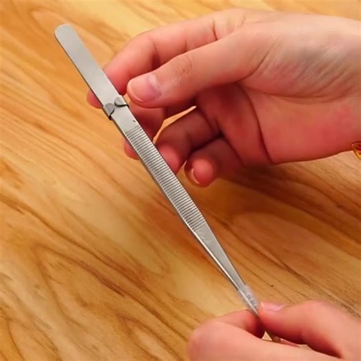 Goldsmith Tools Jewelry Making Stone Holder Tweezers Stainless Steel Gem Tweezers With Lock Groove