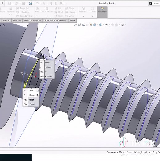 How To Design a Self Tapping Screw In SolidWorks | Quick Tutorial