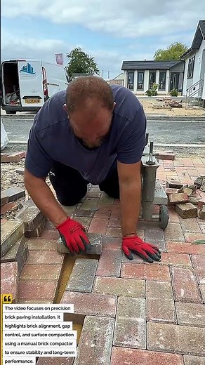 Manual Brick Paving Installation Using Hand Compactor | Precision Brickwork