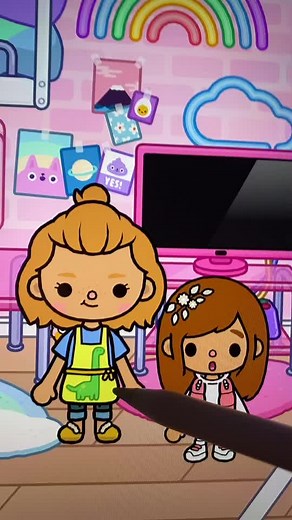 Exploring a Colorful Room with Animated Characters