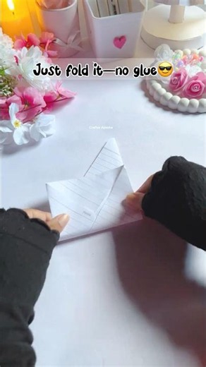 A No-Glue Envelope Hack 📄 #papercraft #diy #envelope #asmr #shorts