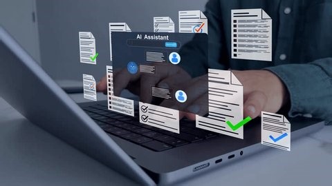 clip-4008877017-ai-assistant-powered-machine-learning-document-writing