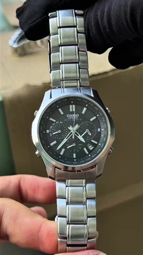 Casio Lineange pin năng lượng ánh sáng 6 kim chính hãng QSD - size41mm - kính saphire - mặt đen 6kim có dạ quang - máy pin năng lượng ánh sáng có lịch vạn niên, 6kim chạy xuôi chạy ngược đủ chúc năng - dây khoá zin, dây thép đúc - 1️⃣5️⃣5️⃣0️⃣k bảo hành 6 tháng #casiolineage #donghochinhhang #dongho2hand #sidonghocu #donghonangluong