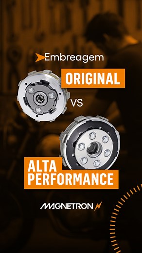 Quando o assunto é embreagem, a Magnetron não deixa dúvida: você escolhe entre original ou alto desempenho e cada uma entrega exatamente o que a sua moto precisa. O Magnauta @stoneracing mostra a diferença entre os dois kits: • Kit Original: completo, pronto pra instalar e feito para manter a característica da moto. • Kit de Alto Desempenho: mais pressão, discos mais largos, durabilidade elevada e zero patinação. Ideal pra quem exige mais do motor. Curtiu a comparação? Comenta aí qual kit faz se