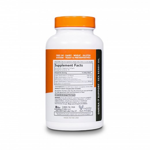 Sea Buckthorn Softgels | Omega 7 Supplement | Sibu