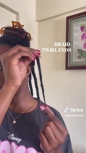 Natural Hair Braid Out Tutorial for Type 4 Hair