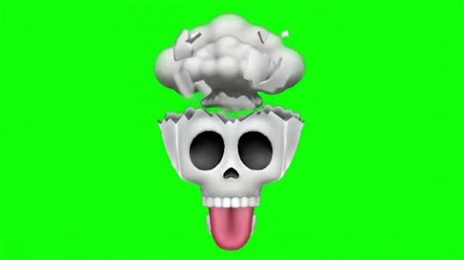 Skull Green Screen for Creative Projects