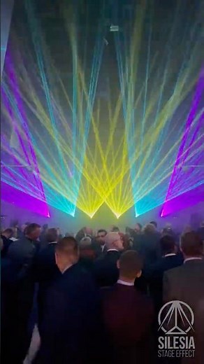 High-energy laser show with dynamic beams, vibrant colours and powerful effects synced to music. 🔥