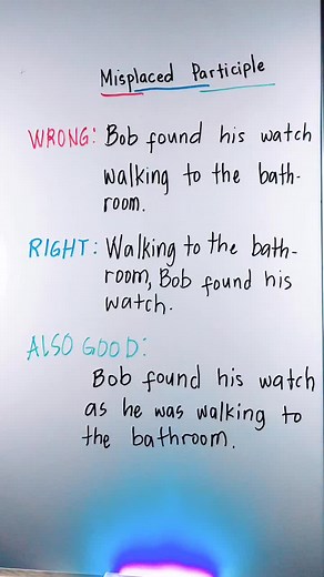 Dangling Modifiers and Misplaced Participles #fyp #foryou #fyppppppppppppppppppppppp