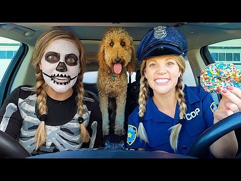 Puppies Surprise Dancing Car Ride Chase!