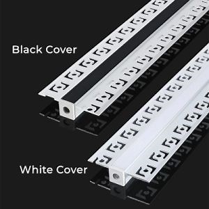 [Hot Item] 5313 1m/PCS Frameless Embedded LED Aluminum Profiles Milky/Black Invisible Channel Corner Ceiling Bar Linear Strip Lights