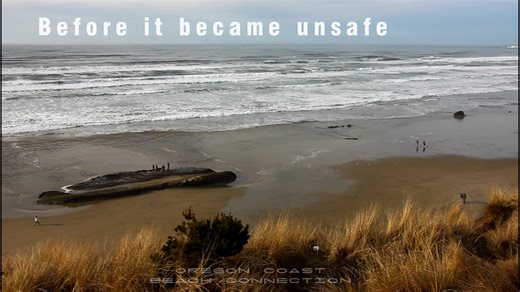 Central #OregonCoast: Glimpses of Newport's Nye Beach, including a spot you can no longer get to. See more at the virtual tour https://www.beachconnection.net/vtour_newport.htm #OregonCoastBeachConnection | Oregon Coast Beach Connection