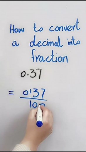 Convert Decimal into Fraction Easily | Step by Step Method#maths #shorts