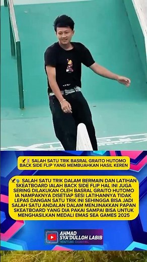 ONE OF BASRAL GRAITO HUTOMO'S BACK SIDE FLIP TRICKS THAT PRODUCED COOL RESULTS #seagames2025