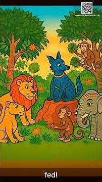 The Blue Jackal | Amar Chitra Katha | Panchatantra Moral Story | Animated Jungle Kids Song