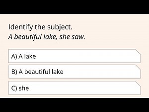 English Grammar Quiz | Subject and Predicate | English Test 20 Questions