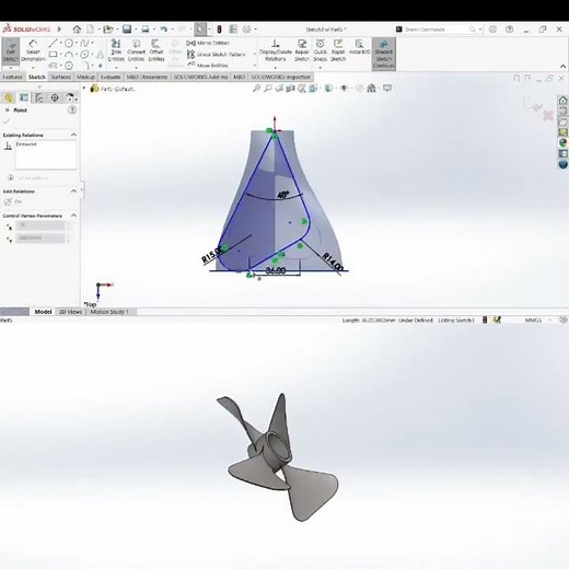 SolidWorks CAD Fan Modeling | 3D Design Timelapse #shorts #cad #caddesign #solidworkstutorial