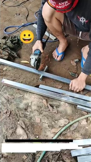 Manual Steel Hollow Cutting Using Angle Grinder | Metal Fabrication Education Video.