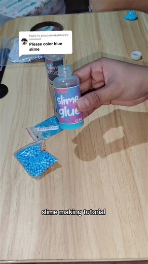 How to Make Blue Slime with a Mini Slime Kit
