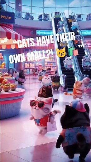 😻 You Won’t Believe How Cute This Cat Mall Is! | Pixar-Style AI Animation