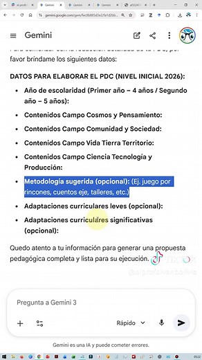 Creador de PDCs con IA para Inicial, Primaria y Secundaria