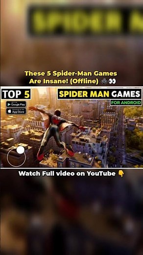Top 5 Best Spider-Man Games 🕷️👀🔥 (Offline!)