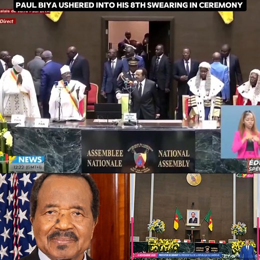 Paul Biya makes his way into the Paul Biya Glass Palace for his 8th swearing in Ceremony. 🎥CRTVweb #nexdimempire #Cameroon #postelection #PaulBiya | NexDim Empire