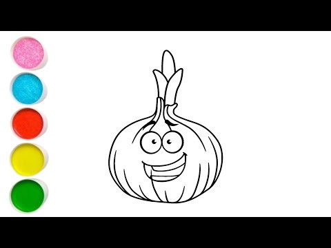 Cute onion 🌰 Drawing, Painting & Coloring For Kids and Toddlers