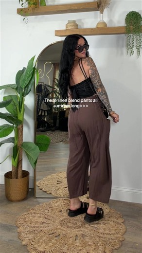 Linen Blend Pants Fit Guide: Small Size, 5'3
